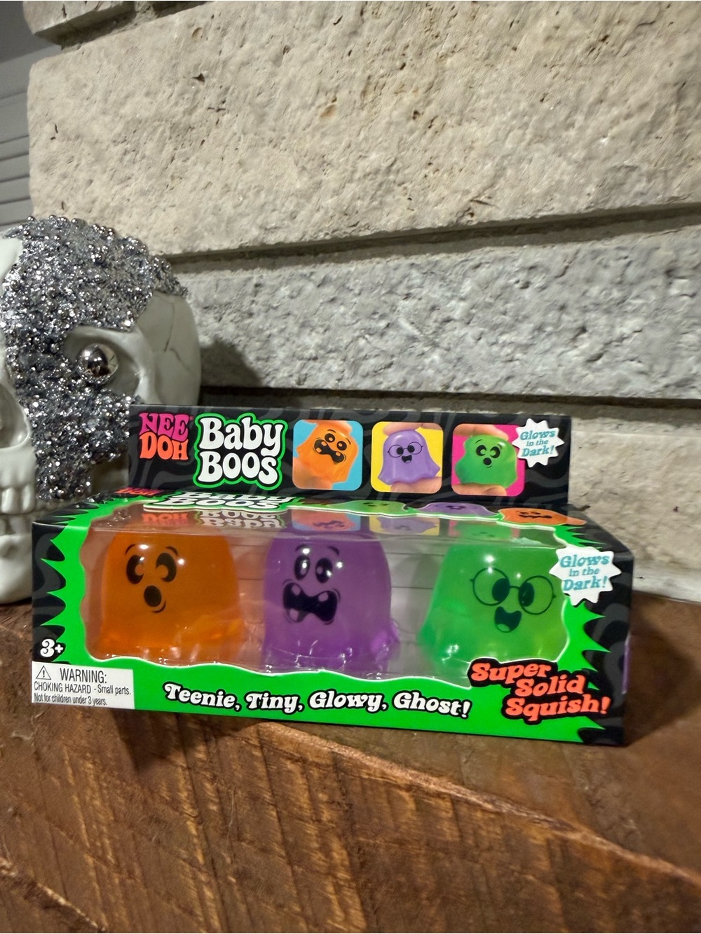 NeeDoh Baby Boos Super Solid Squish! 3-Piece Squishy Toy Set Ghosts